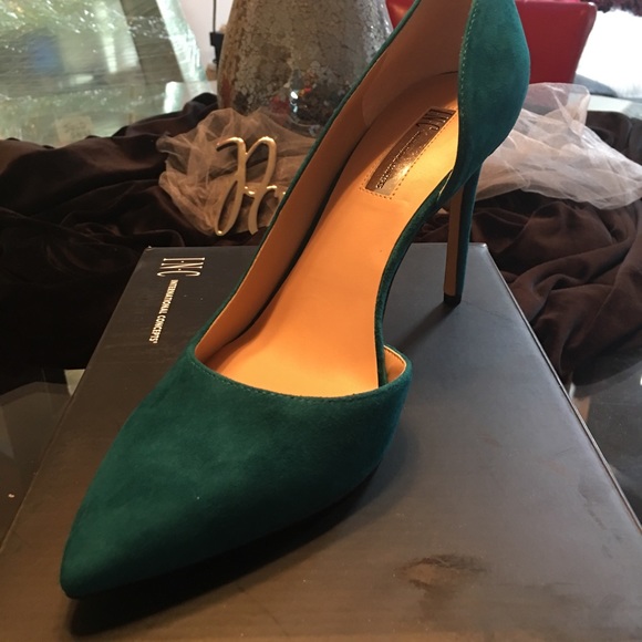 INC Teal Suede D’ Orsay Pumps (Size 10) - Picture 4 of 6